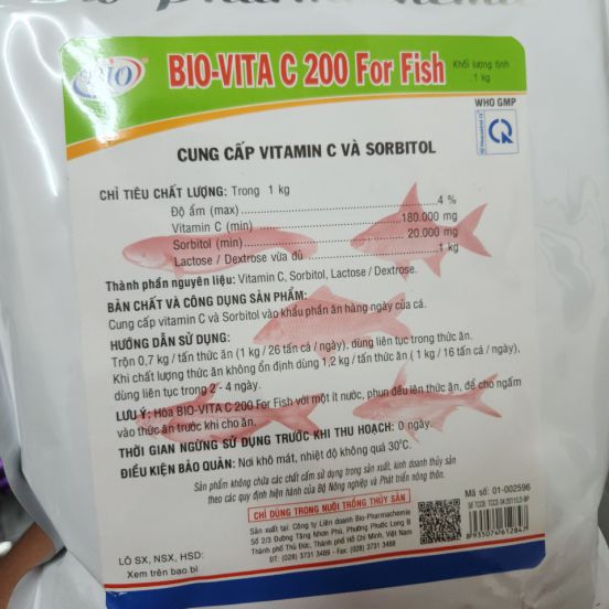 Bio C gói 1kg - Bio vitamin C for fish tăng đề kháng