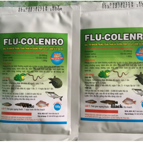 Flucolenro đặc tri các bệnh xảy ra trên cá, lươn, ếch, baba...