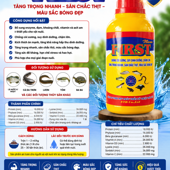  FIRST – GIẢI PHÁP DINH DƯỠNG TOÀN DIỆN CHO THỦY SẢN