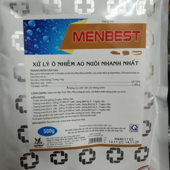   MENBEST - VI SINH XỬ LÝ ĐÁY AO NUÔI LƯƠN, CÁ, ẾCH