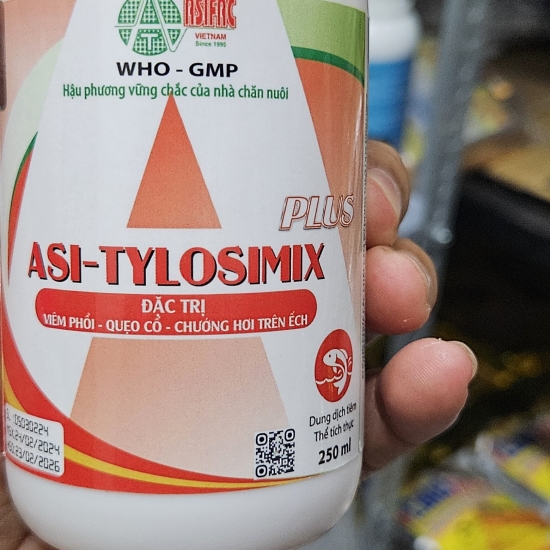 Tylosimix - Đặc trị quẹo cổ, chướng hơi trên ếch