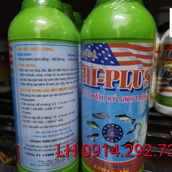 Hi-Plus thuốc gốc đồng chuyên trị nấm, ký sinh trùng, lươn ra gốc